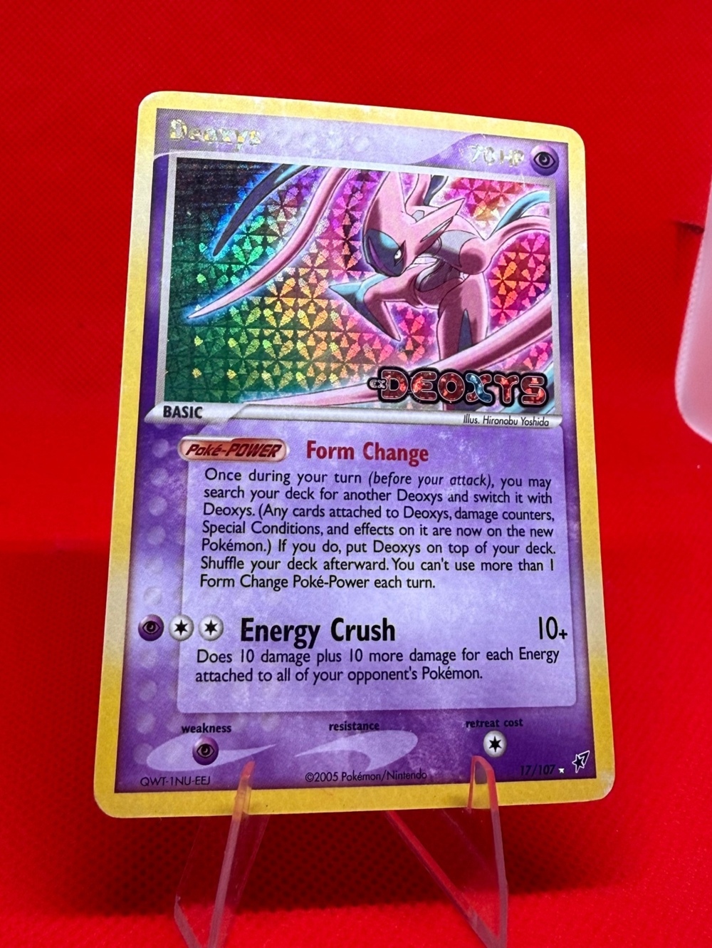 Pokemon TCG Deoxys Reverse Holo Stamped 17/107 EX Deoxys